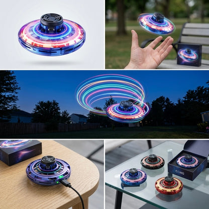 The Ultimate LED Flying Spinner :Magic Boomerang Drone(Rechargeable)