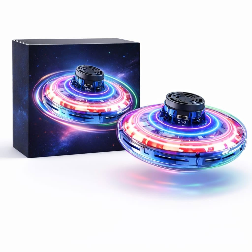 The Ultimate LED Flying Spinner :Magic Boomerang Drone(Rechargeable)