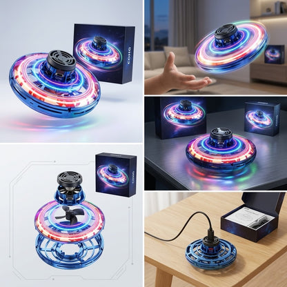 The Ultimate LED Flying Spinner :Magic Boomerang Drone(Rechargeable)